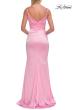 Picture of: Satin Fitted Gown with Gathered Bodice and Spaghetti Straps in Baby Pink, Style: 33421, Detail Picture 23