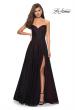 Picture of: Strapless Sweetheart Black And Red Tulle Prom Dress in Black/Burgundy, Style: 27774, Detail Picture 1