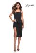 Picture of: Chic One Shoulder Midi Dress with High Slit in Black, Style 30919, Main Picture