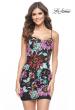 Picture of: Multi Color Print Sequin Fitted Short Dress in Black, Style: 31875, Main Picture
