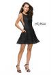 Picture of: Lace Short Dress with Rhinestones and Pockets in Black, Style: 26616, Detail Picture 9