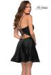 Picture of: Satin Homecoming Dress with Cut Out Corset Style Back in Black, Style: 29242, Detail Picture 9