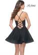 Picture of: Short Dress with Flared Skirt and Sheer Lace Bodice in Black, Style: 31769, Detail Picture 9