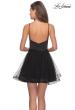 Picture of: Short Tulle Homecoming Dress with Scoop Neck in Black, Style: 28156, Back Picture