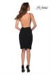 Picture of: Mid Length Party Dress with Open Back and High Neck in Black, Style: 29312, Back Picture