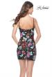 Picture of: Multi Color Print Sequin Fitted Short Dress in Black, Style: 31875, Back Picture