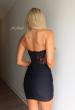 Picture of: Sheer Lace Corset Mini Dress in Black, Style 33317, Back Picture