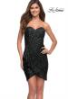 Picture of: Sweetheart Strapless Dress with Ruffle Skirt in Black, Style 30932, Detail Picture 1