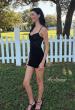 Picture of: Sheer Sparkle Corset Mini Dress in Black, Style: 33234, Detail Picture 1