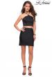 Picture of: Short Two Piece Homecoming Set with Halter Neckline in Black, Style: 26630, Detail Picture 2