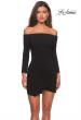 Picture of: Tight Homecoming Dress with Long Sleeves in Black, Style: 28182, Detail Picture 2