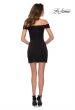 Picture of: Off the Shoulder Black Party Dress with Ruching in Black, Style: 29279, Detail Picture 2