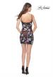 Picture of: Multi Color Print Sequin Fitted Short Dress in Black, Style: 31875, Detail Picture 2