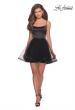 Picture of: Short Tulle Homecoming Dress with Scoop Neck in Black, Style: 28156, Detail Picture 3