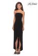 Picture of: Long Strapless Jersey Dress with Side Ruching in Black, Style: 28204, Detail Picture 3