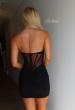 Picture of: Strapless Sparkle Mini Dress in Black, Style 33324, Detail Picture 3