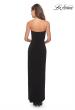 Picture of: Long Strapless Jersey Dress with Side Ruching in Black, Style: 28204, Detail Picture 4