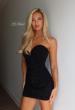 Picture of: Strapless Sparkle Mini Dress in Black, Style 33324, Detail Picture 5