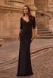 Picture of: 3/4 Sleeve Long Jersey Dress with Sweetheart Neckline, Style: 26955, Main Picture