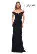 Picture of: Off the Shoulder Ruched Jersey Gown in Black, Main Picture