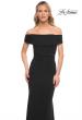 Picture of: Beaded Long Jersey Off the Shoulder Gown in Black, Style: 30117, Main Picture