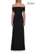 Picture of: Off-the-Shoulder Ruched Jersey Gown in Black, Style: 33273, Main Picture