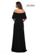 Picture of: Off the Shoulder Jersey Gown with Column Skirt in Black, Style: 28209, Back Picture