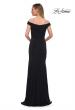 Picture of: Off the Shoulder Ruched Jersey Gown in Black, Back Picture