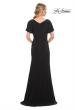 Picture of: Chic Jersey Dress with V Neck and Loose Sleeves in Black, Style: 29997, Back Picture
