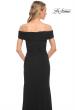 Picture of: Beaded Long Jersey Off the Shoulder Gown in Black, Style: 30117, Back Picture