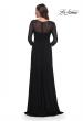 Picture of: Chic Black Evening Dress with Illusion Neckline and Sleeves in Black, Style: 30230, Back Picture