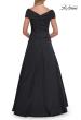 Picture of: Off-the-Shoulder Stretch Taffeta A-Line Gown in Black, Style: 33446, Detail Picture 18