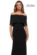 Picture of: Off the Shoulder Jersey Gown with Column Skirt in Black, Style: 28209, Detail Picture 1