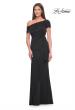 Picture of: Jersey Evening Gown with Asymmetrical Neckline in Black, Style: 31459, Detail Picture 1