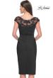 Picture of: Short Satin Evening Dress with Beaded Details in Black, Style: 31839, Detail Picture 2