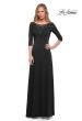 Picture of: Jersey Mother of the Bride Gown with Lace Neckline, Style: 29227, Detail Picture 3