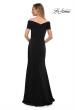 Picture of: Simply Chic Off the Shoulder Jersey Gown in Black, Detail Picture 3