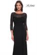 Picture of: Chic Black Evening Dress with Illusion Neckline and Sleeves in Black, Style: 30230, Detail Picture 3