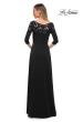 Picture of: Jersey Mother of the Bride Gown with Lace Neckline, Style: 29227, Detail Picture 4