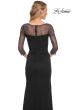 Picture of: Jersey Long Dress with Beading and Ruffle Skirt in Black, Style: 30028, Detail Picture 4
