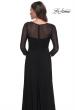 Picture of: Chic Black Evening Dress with Illusion Neckline and Sleeves in Black, Style: 30230, Detail Picture 4