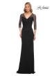 Picture of: Jersey Long Dress with Beading and Ruffle Skirt in Black, Style: 30028, Detail Picture 5