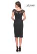 Picture of: Short Satin Evening Dress with Beaded Details in Black, Style: 31839, Detail Picture 6