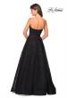 Picture of: A Line Lace Strapless Ball Gown in Black Nude, Style: 27284, Back Picture