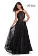 Picture of: High Neckline sequin A Line Prom Dress in Black Nude, Style: 27451, Detail Picture 3