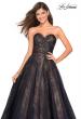 Picture of: Strapless Lace Ball Gown with Sweetheart Neckline in Black Nude, Style: 27135, Detail Picture 4