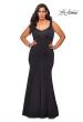 Picture of: Long Jersey Plus Size Mermaid Prom Dress in Black, Style: 28975, Main Picture