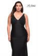 Picture of: Jersey Plus Gown with Jeweled Bodice and V Neckline in Black, Style: 29751, Main Picture