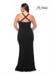 Picture of: Ruched Long Jersey Plus Dress with Square Neckline in Black, Style: 29590, Detail Picture 9