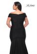 Picture of: Off the Shoulder Ruched Plus Size Gown with Train in Black, Style: 29132, Detail Picture 10